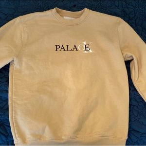 PALACE and Calvin Klein collaboration, cream crew neck sweater